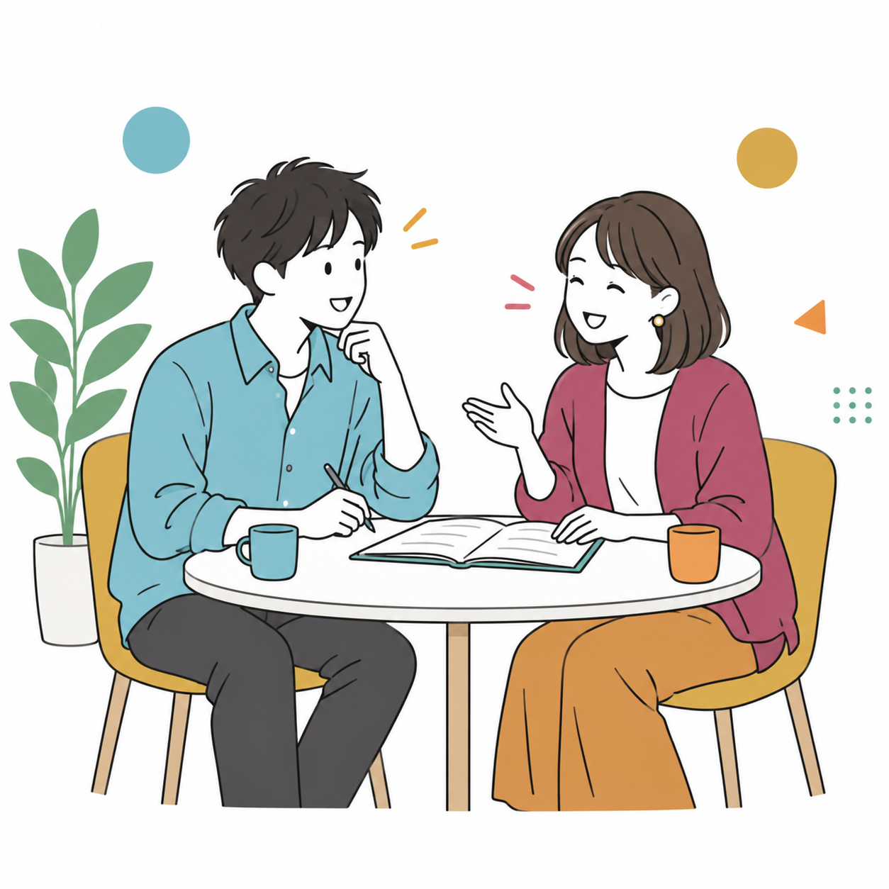 仕事選びについて相談する二人