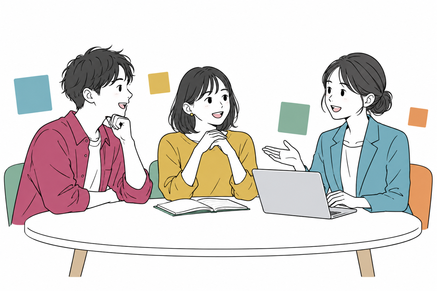これからの働き方について、前向きに語り合う人たち